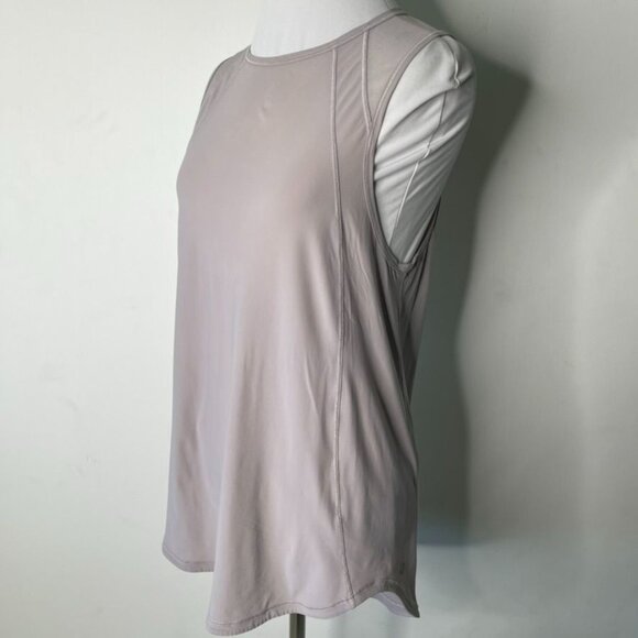 Lululemon Sculpt Tank Top Mauve Gray Mesh Back Ventilated Running Yoga Size 6 - Picture 6 of 8